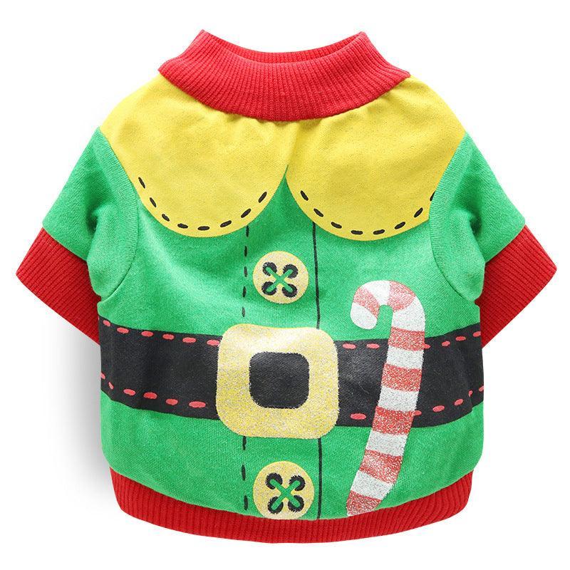 Cozy Cotton Christmas Pet Dog T-Shirt - Festive Attire For All Sizes!-11