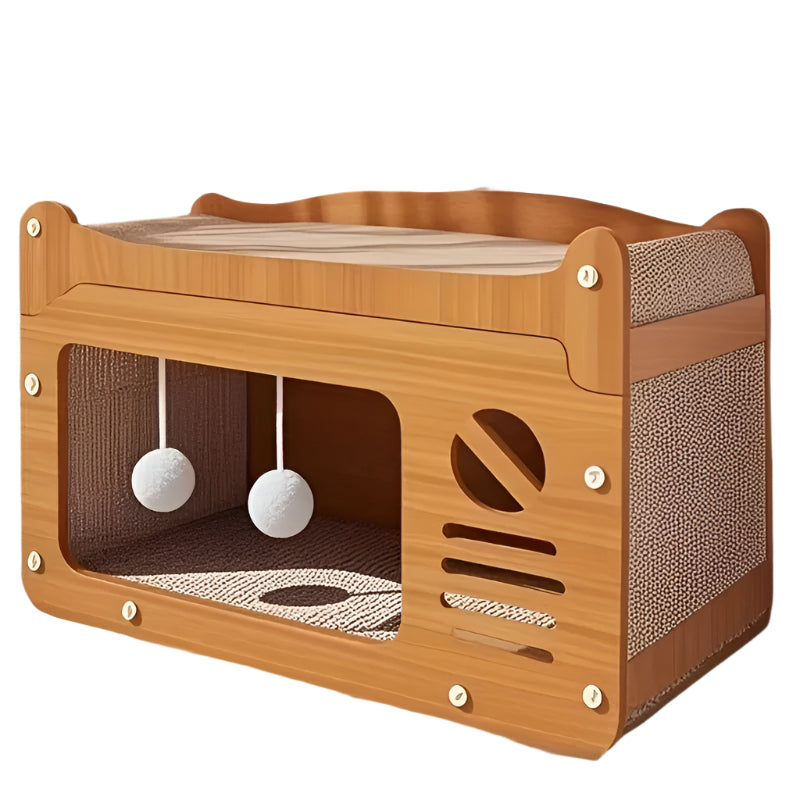 2-in-1 Wall Cat Bed and Scratching Post-0