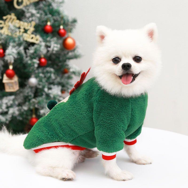 Cozy Christmas Pet Sweater With Velvet Print-3
