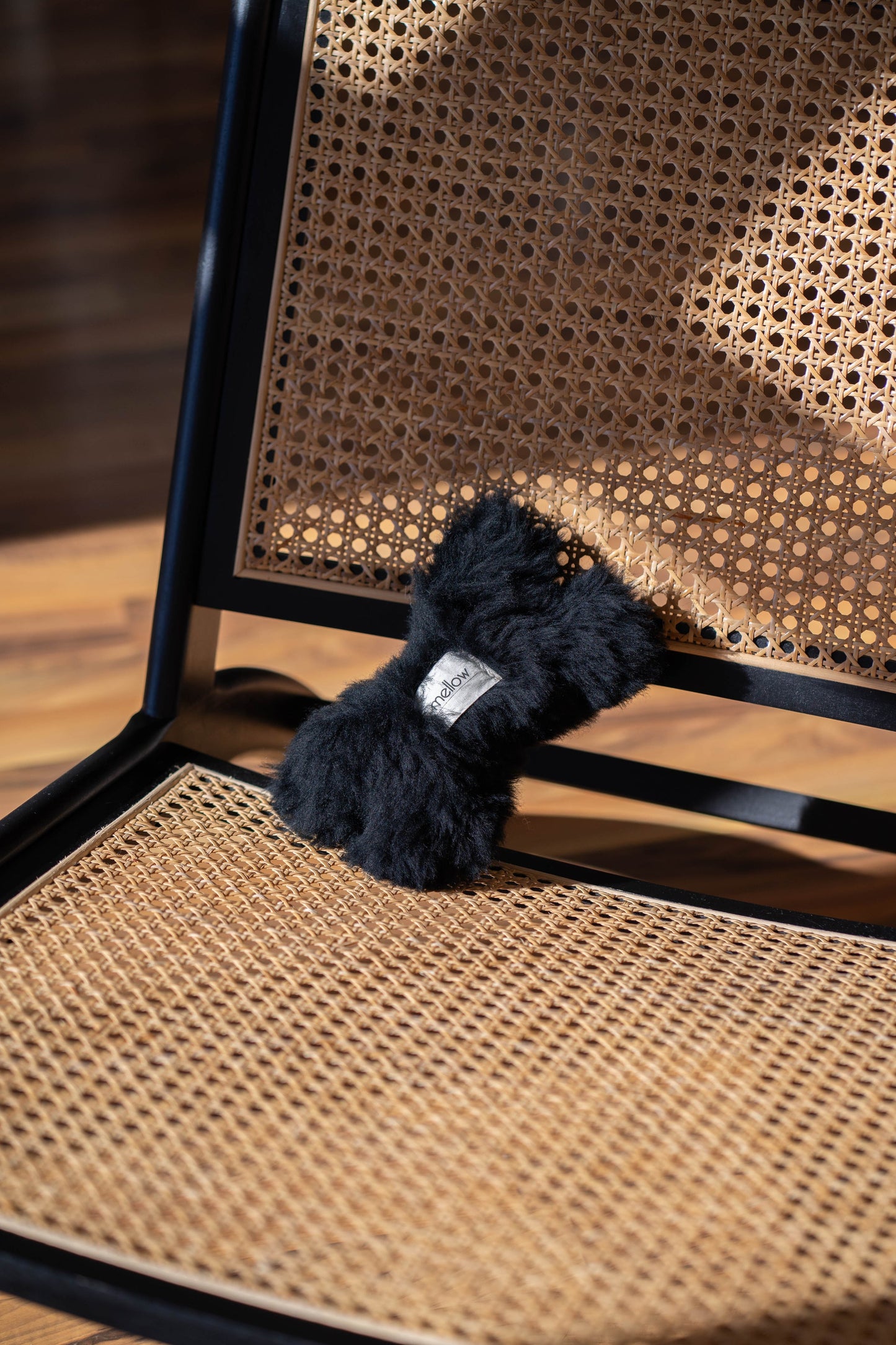 Natural Woolen Dog Toy - Bone - Charcoal-0